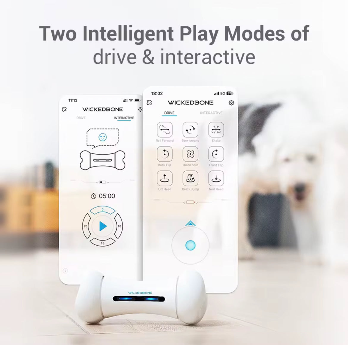 Wickedbone interactive pet toy